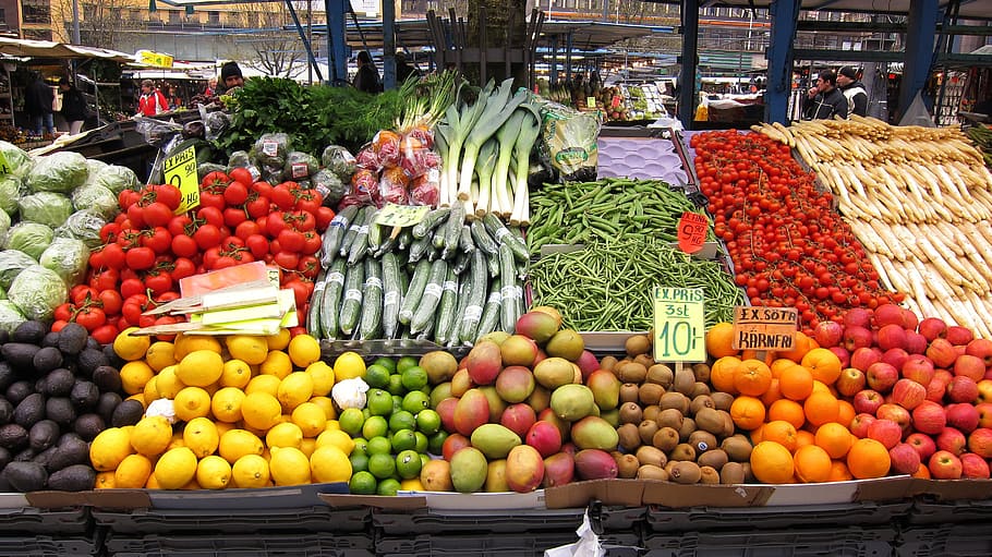 Fresco, Legumes, Mercado, Comida, Saudável, verde, dieta, vegetariano, tomate, natural