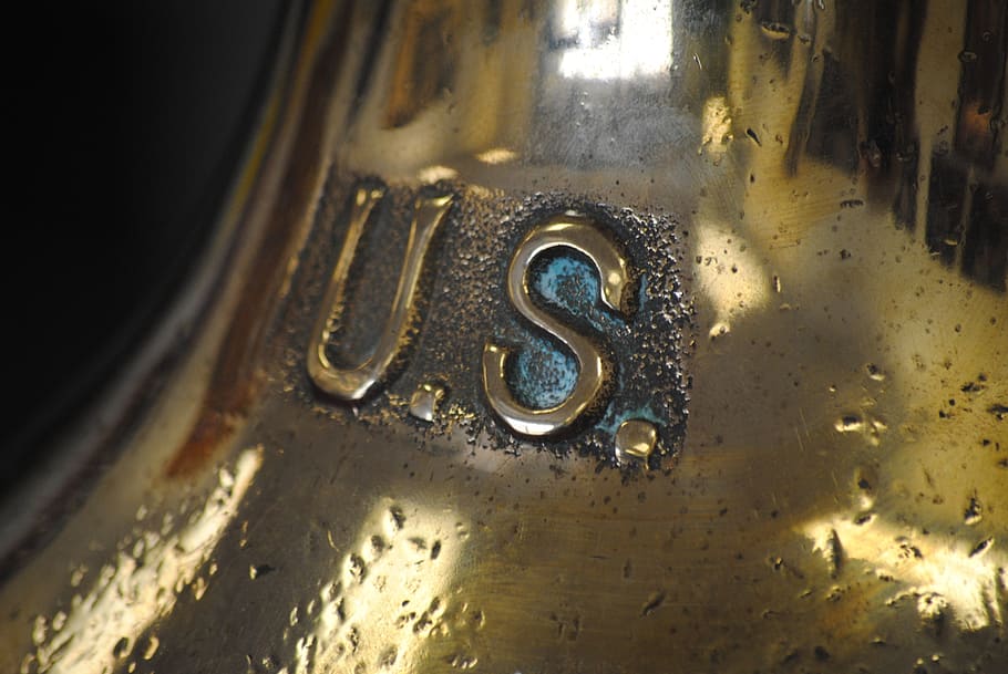 Brass, Bell, Ships, brass bell, ships bell, u, s, navy, united states navy, usn