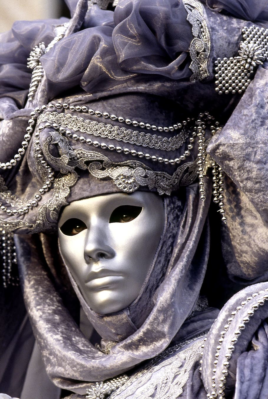 person, wearing, gray, Mask, Venice, Carnival, Italy, venice, carnival, venetian mask, face