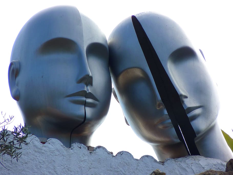 Head, Heads, Dalí, Museum, Portlligat, dalí, museum, close-up, statue, cold temperature, outdoors