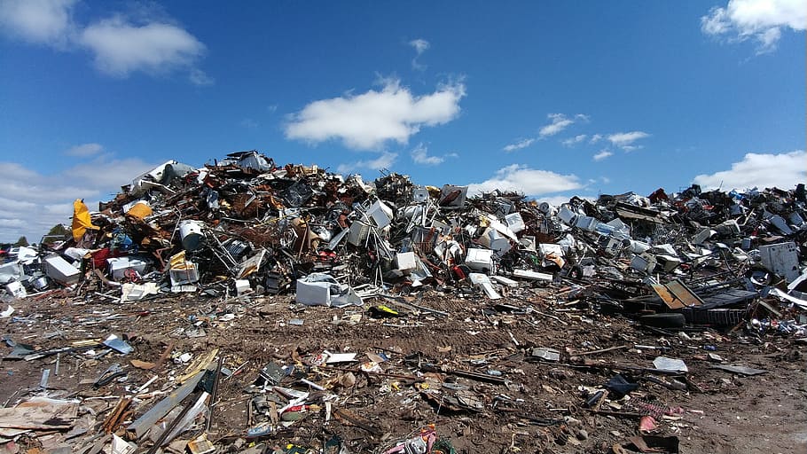 pila de basura, depósito de chatarra, metal, desechos, basura, reciclaje, montón, pila, acero, yarda