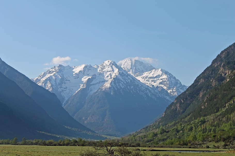 mountain, snow, nature, landscape, travel, the caucasus, tourism, scenics - nature, sky, beauty in nature