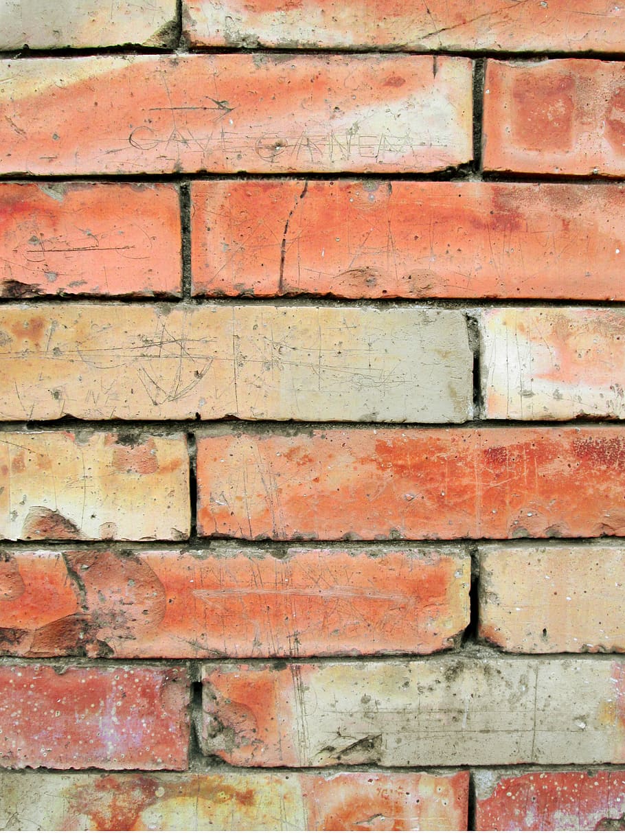 Brick Wall, Background, Texture, Pattern, red, orange, yellow, brown, architectural, architecture