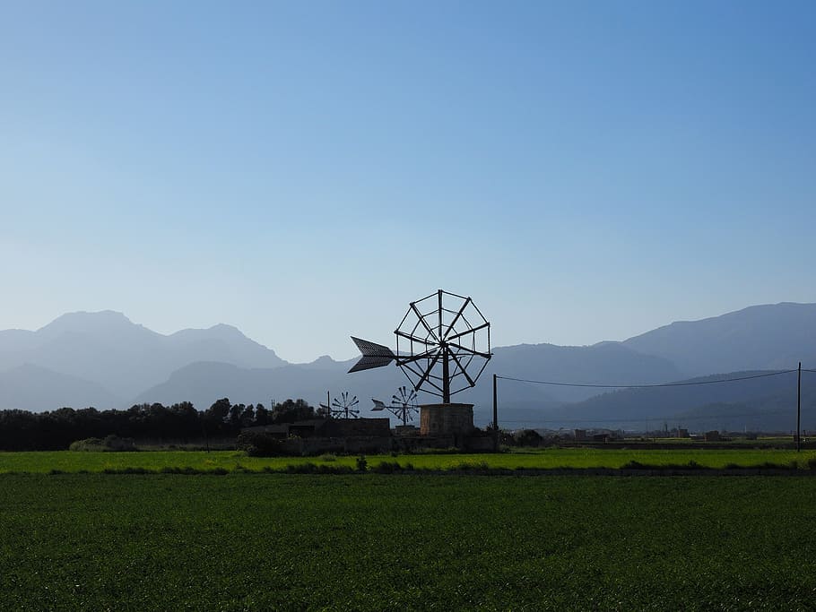 windmill, mallorca, muro, mill, wind energy, wing, wind power, technology, fuel and Power Generation, equipment