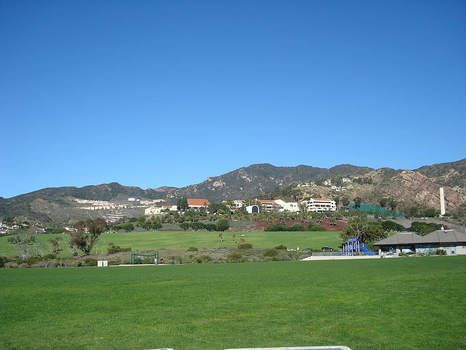 Michael, Landon, Blefes, Ao ar livre, parque, Califórnia, Universidade de Malibu Pepperdine, vista, arquitetura e edifícios, montanha