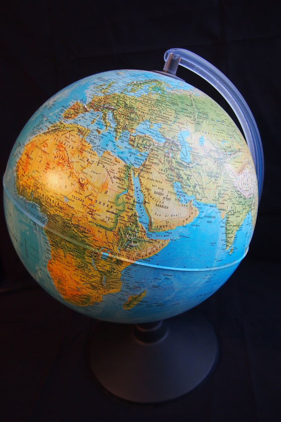 blue table globe, globe, hemisphere, africa, world, map of the world, globe - Man Made Object, planet - Space, sphere, earth