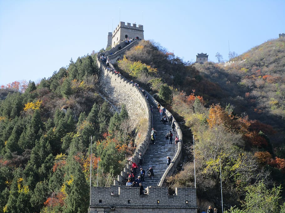 tembok besar, cina, keajaiban dunia, pariwisata, perjalanan, beijing, tembok, bersejarah, menara, pertahanan
