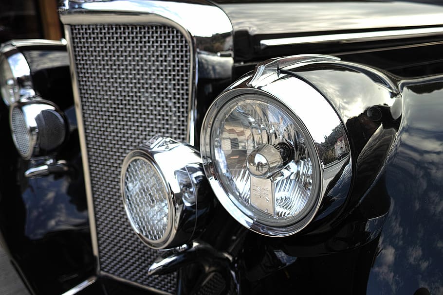Car, Old, Detail, Headlight, Light, jaguar, classic, cars, the forgotten, retro