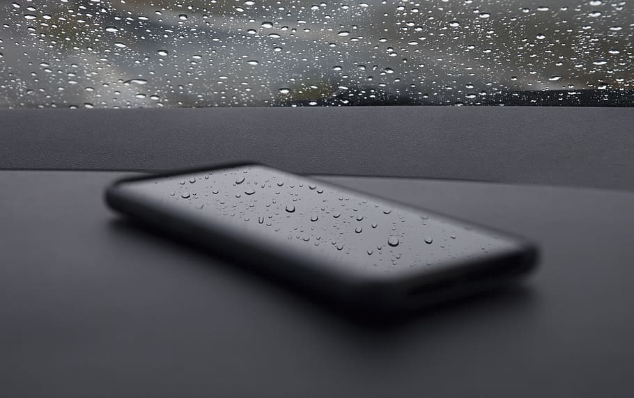 smartphone, phone, rain, raindrops, samsung, galaxy, s9, samsung s9, waterproof, drop