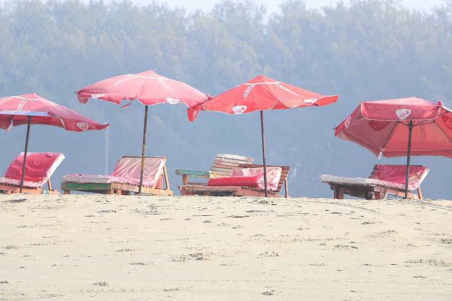 콕스 바자르, 편안한 의자, 모래, 좋은 날씨, 휴식, 휴일, 바다, 자연, 여행, 바닷가