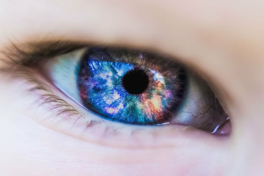 closeup, human, eye, beautiful, close-up, color, colored, colorful, contact lens, eyeball