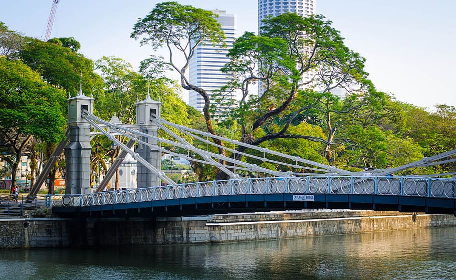 싱가포르, 도시 모자이크, 관광, 황혼, 다리, 풍경, 도시, 건축 된 구조, 건축물, 연결