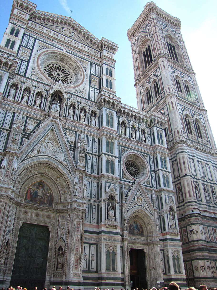 Florencia, Cúpula, Iglesia, Niza, impresionante, central torcello di santa maria del fiore, arquitectura, religión, vista de ángulo bajo, lugar de culto