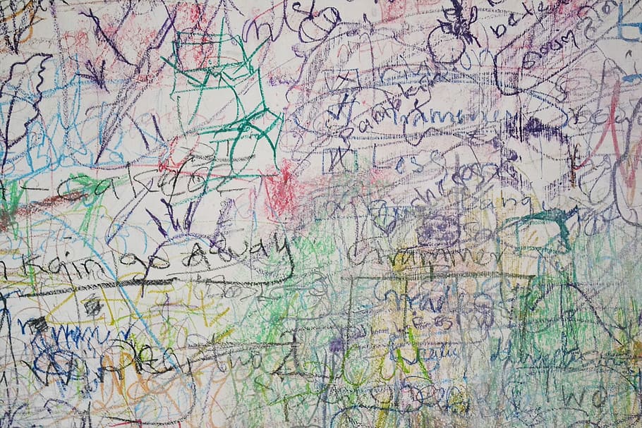 assorted-color abstract painting, Graffiti, Children, Wall, graffiti by children, wall drawings, mess, wall paint, sri lanka, mawanella