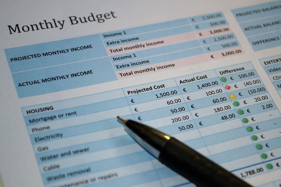 contabilidad, factura, facturación, finanzas, oficina de impuestos, cuenta, calcular, presupuesto, presupuesto mensual personal, bolígrafo