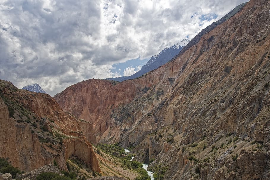tajikistan, iskanderdarja, river, hissargebirge, mountains, province of sughd, central asia, landscape, water, nature