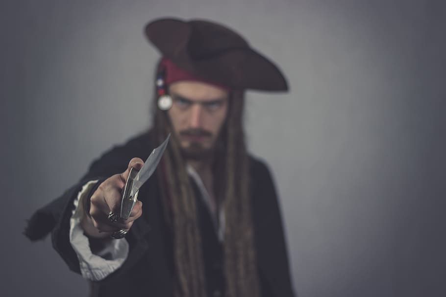 Jack Sparrow, pirata, cuchillo, capitán, motín, marinería, corsario, piratas, piratería, aventura