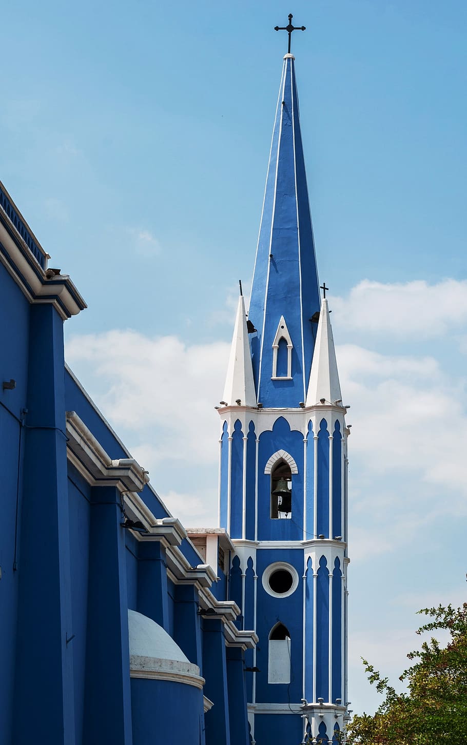 マラカイボ, ベネズエラ, 教会, 建物, 尖塔, タワー, 空, 雲, 青, 建築