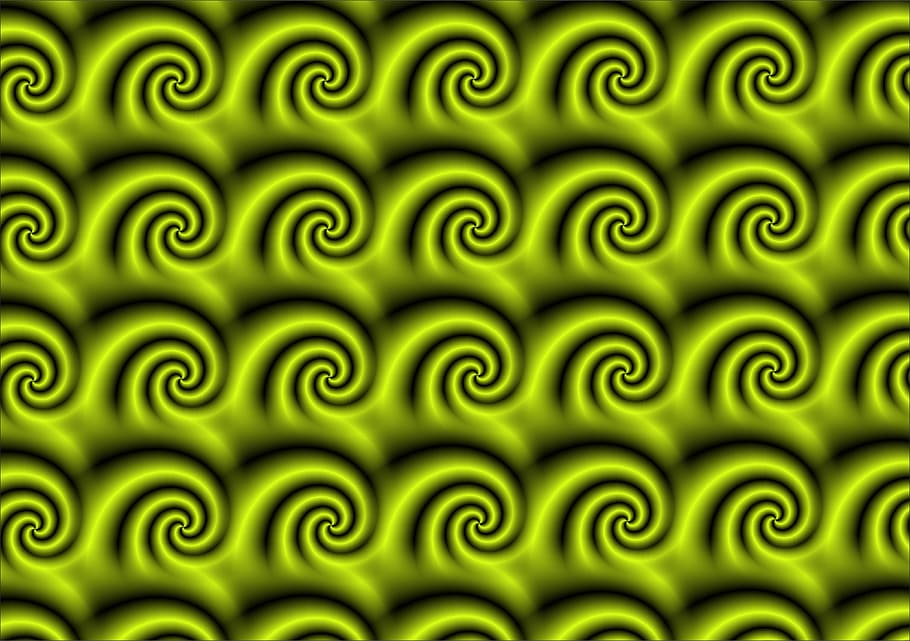 fondo, ola, espirales, textura, decorativos, espiral, color, verde, resumen, diseño