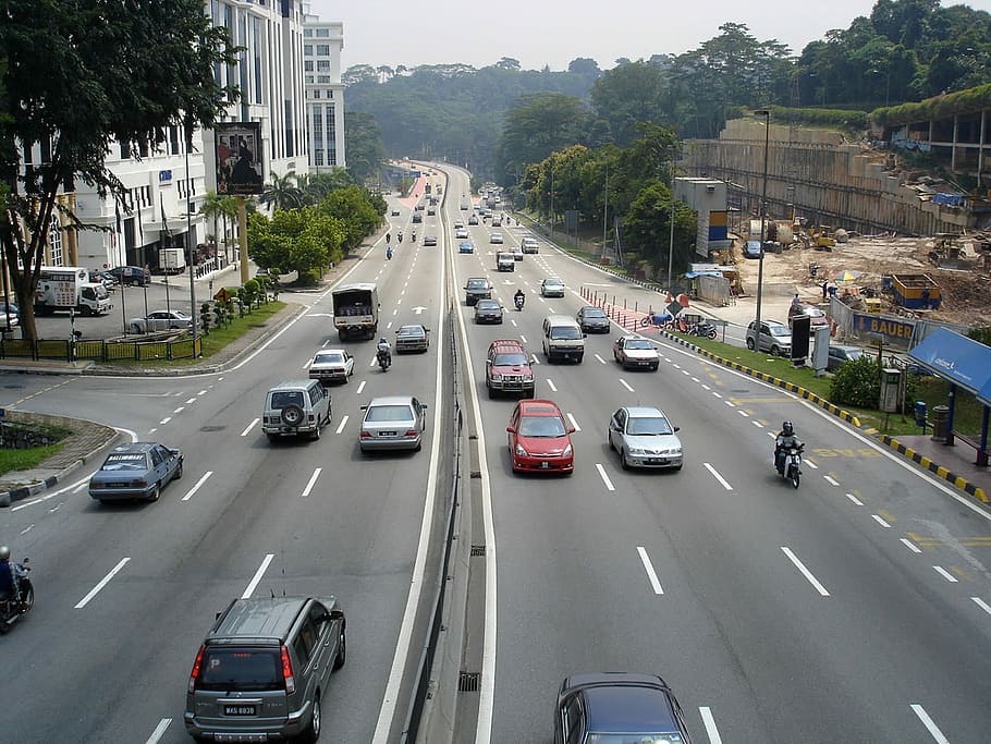mobil, Streets, Kuala Lumpur, Malaysia, foto, domain publik, jalan, lalu lintas, transportasi, jalan raya