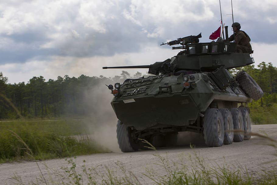 lav-25, armored vehicle, apc, armored personnel carrier, mode of transportation, transportation, military, weapon, sky, day