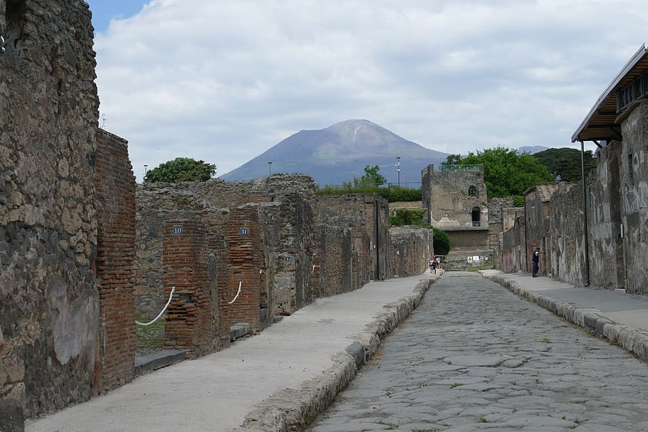 pompeii, italia, naples, zaman kuno, berbentuk kolom, tempat menarik, reruntuhan, penggalian, pariwisata, roma