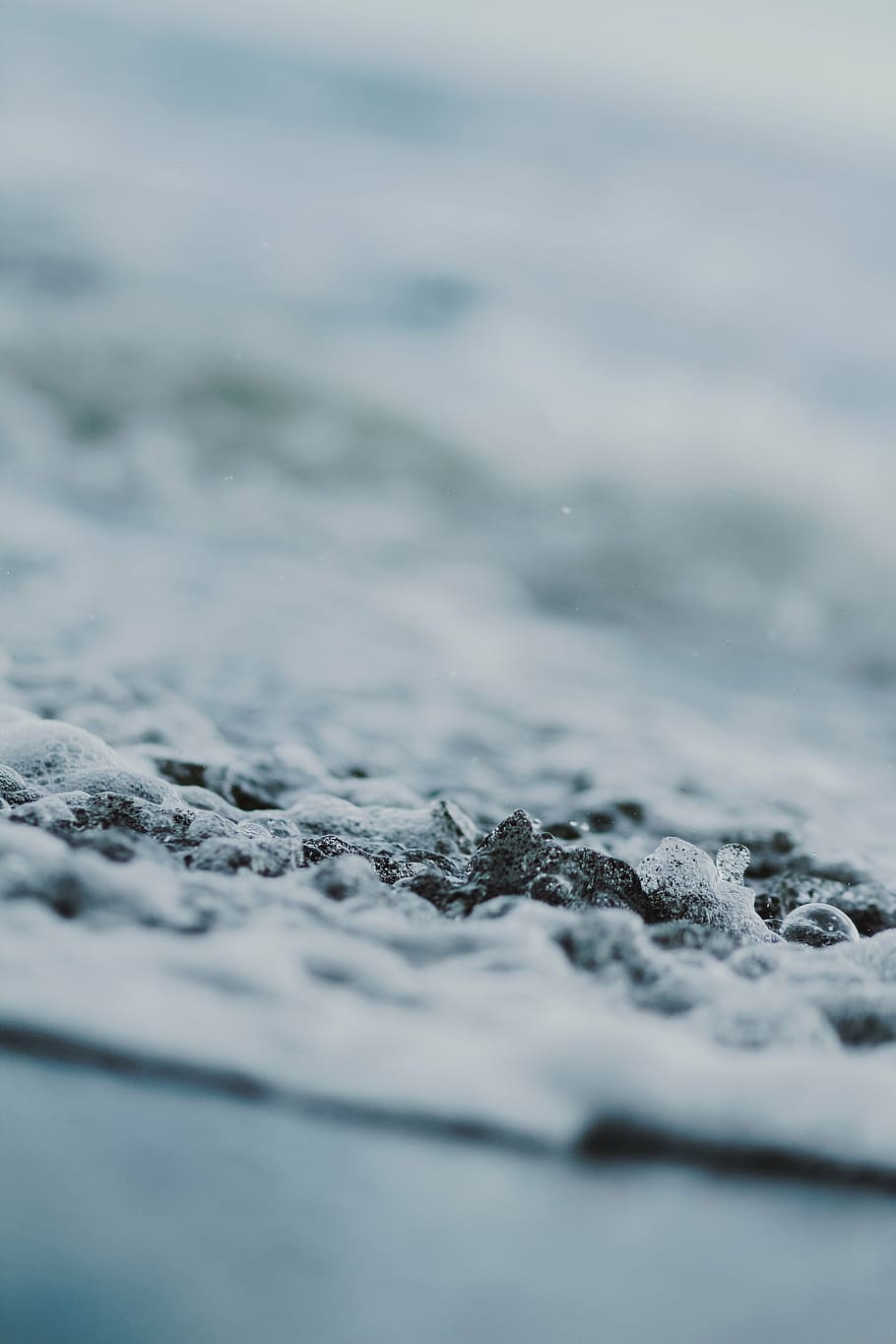 untitled, sea, ocean, water, waves, nature, blur, snow, winter, backgrounds