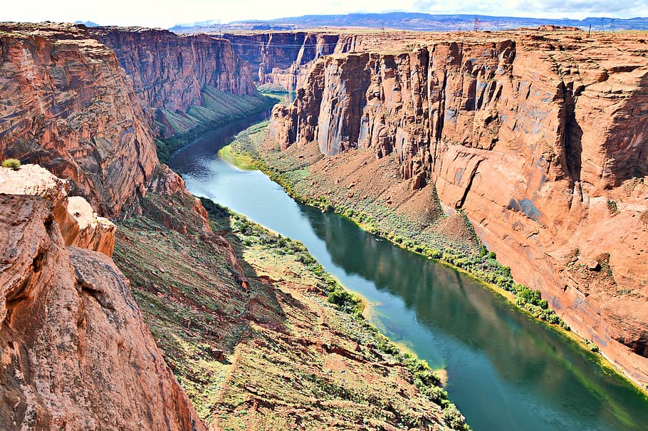 grand, canyon, usa, daytime, colorado river, horseshoe bend, rock - object, scenics, nature, rock formation