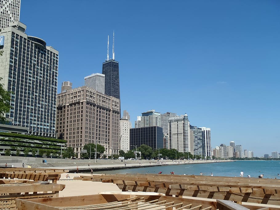 Skyline, Chicago, Illinois, chicago, illinois, willis sears tower, building exterior, skyscraper, architecture, city, sky