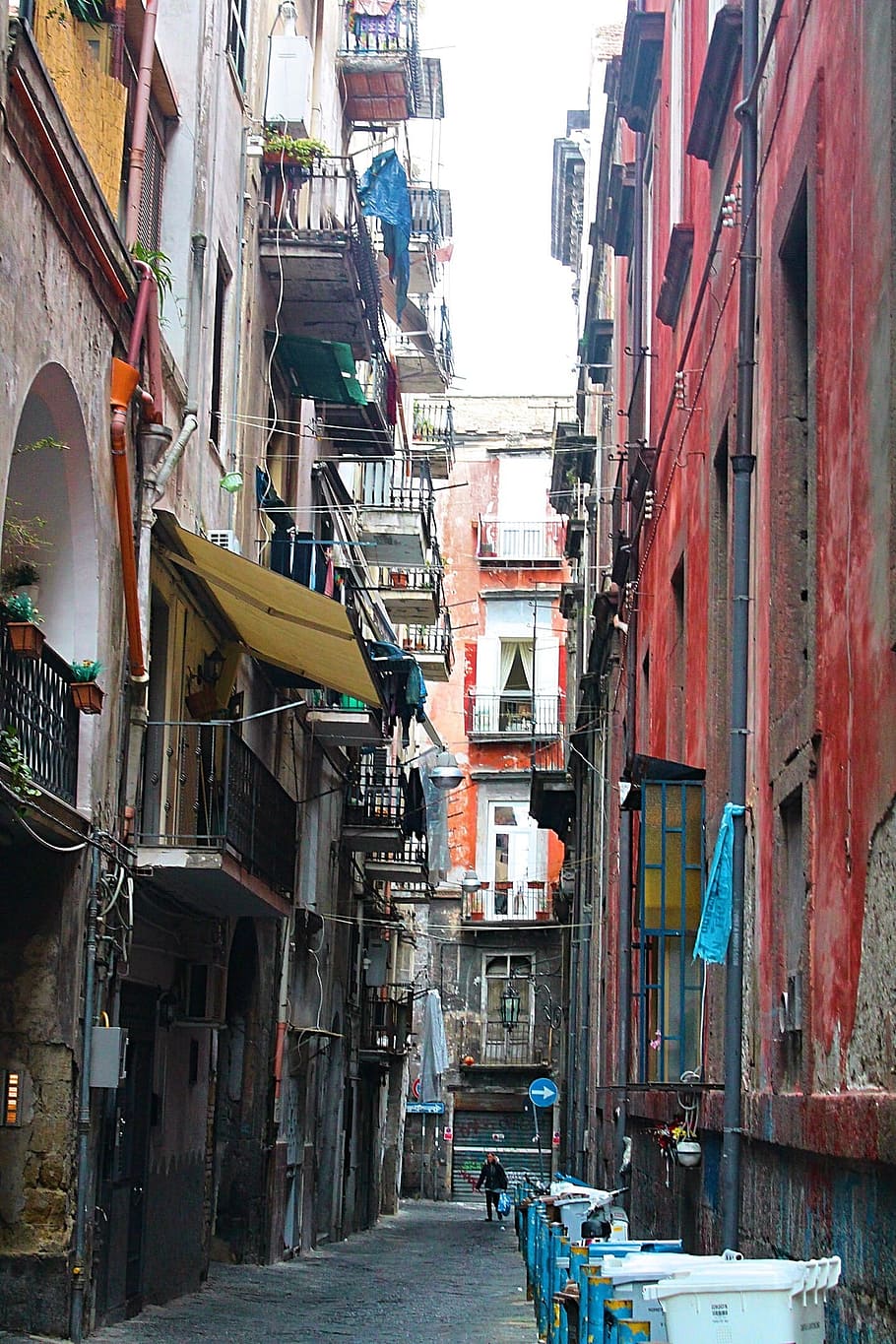Jalan, Napoli, Italia, Dinding, naples, arsitektur, kota, di rumah, merah, eksterior bangunan