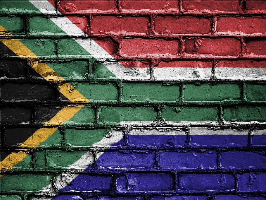 bandera, sur, graffiti de pared de áfrica, nación, emblema, país, nacional, patriótico, símbolo, patriota