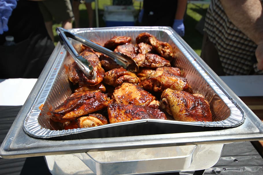 grilled, meat, tray, Chicken, Bbq, Outdoor, Cooking, outdoor, cooking, catering, food