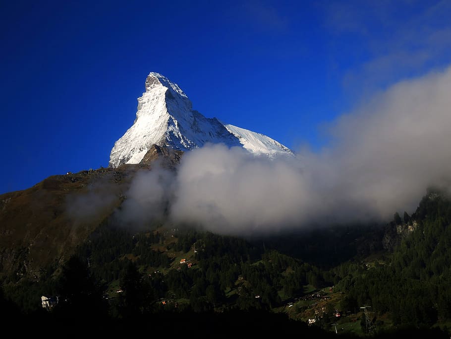 Matterhorn, Switzerland, Swiss Alps, mountain, nature, landscape, outdoors, scenics, beauty in nature, sky