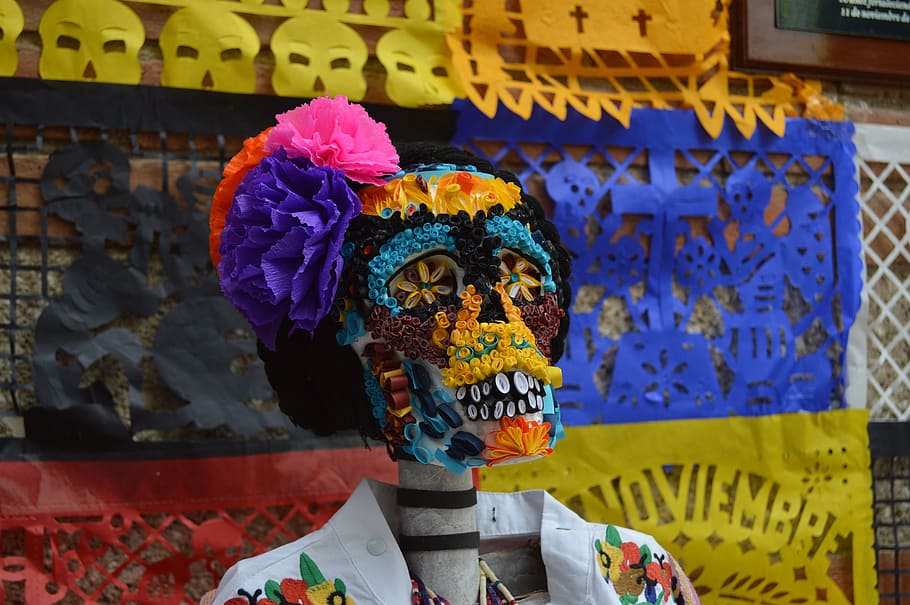 skull, day of the dead, life, crafts, skeleton, popular festivals, bones, women, tradition, mexico