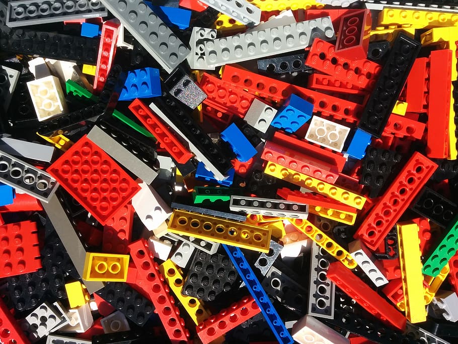 Lego, Batu Bata, Blok, Warna-warni, suku cadang, bangun, multi warna, industri elektronik, tidak ada orang, kota