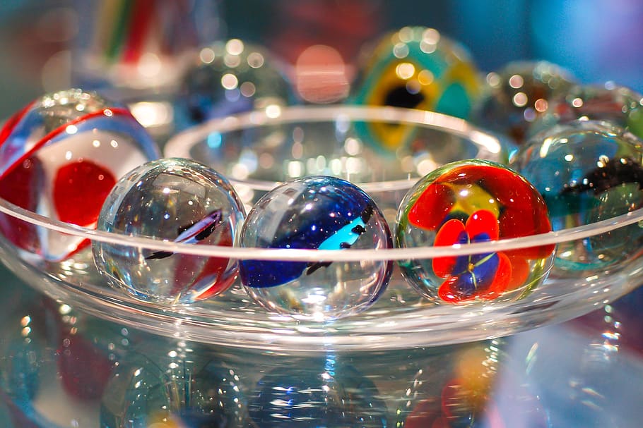 mármol, colorido, vidrio, bola de cristal, mármol de vidrio, lauscha, arte en vidrio, ferrocarril de mármol, niños, jugar