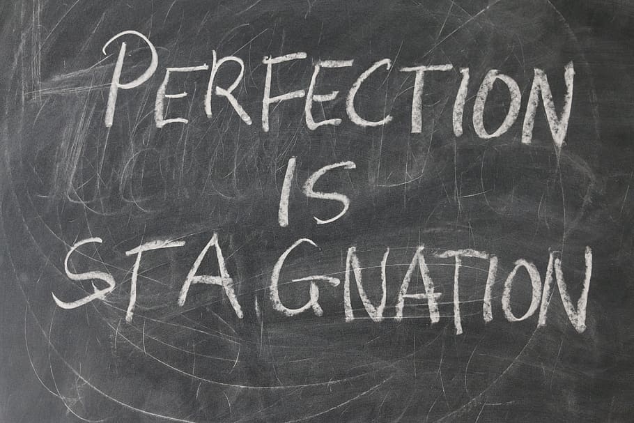 perfection, stagnation text, board, school, stagnation, critical, think, slate, chalk, blackboard