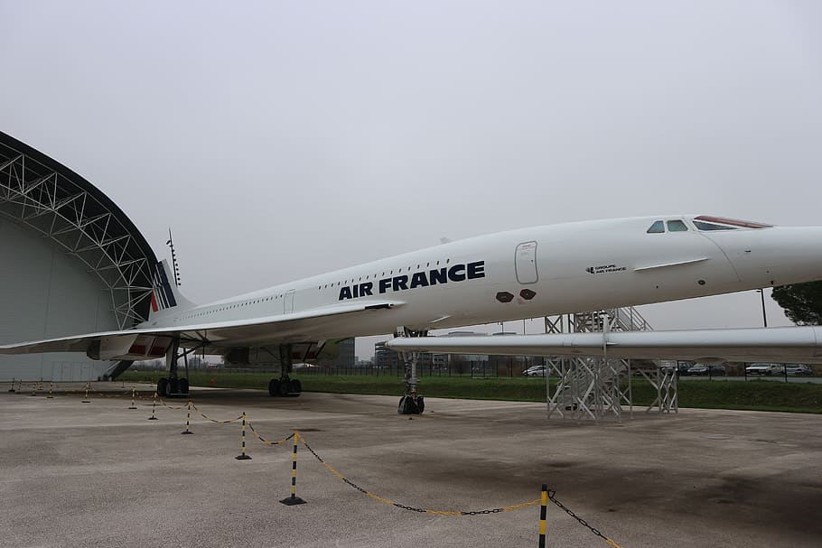 concorde, supersonic, passenger plane, aircraft, aviation, museum, plane, french, mach2, air vehicle