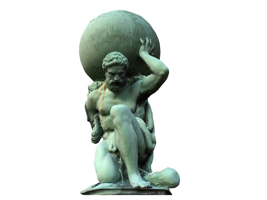 estatua del atlas, atlas, escultura, estatua, antiguo, historia, cultura, mitología, antigua, fuerza
