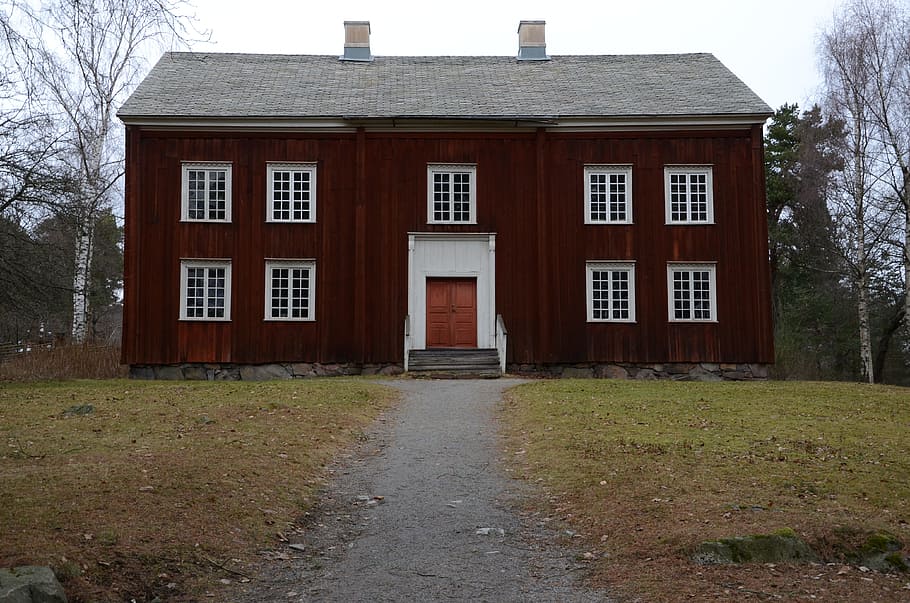 old house, swedish, sweden, exterior, stockholm, red, scandinavia, open-air museum, architecture, building exterior