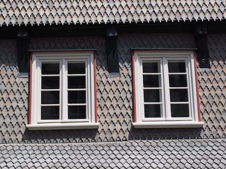 Jendela, Sinanaga Kayu, sirap, cladding fasad, rumah, liburan, fasad, fasad rumah, kayu, ubin façade