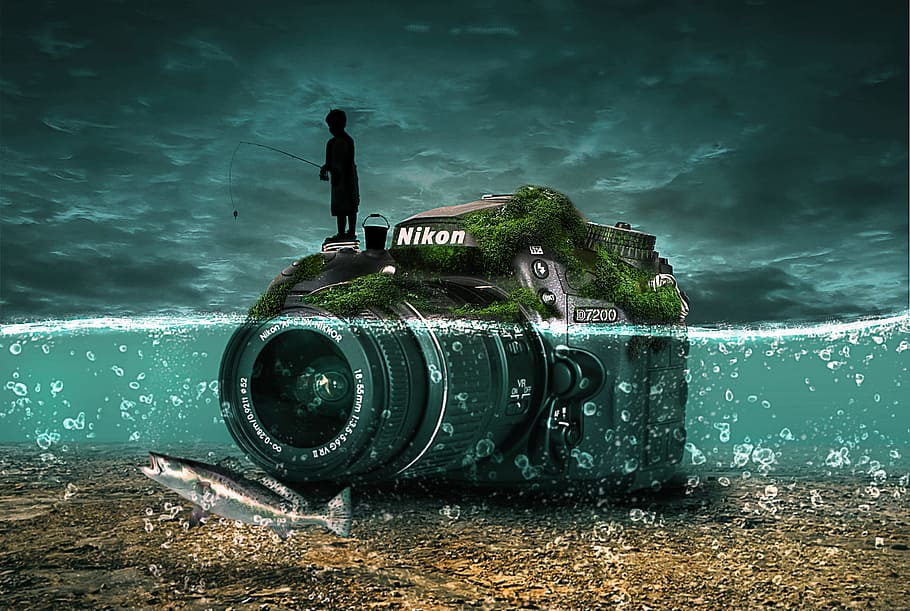 negro, cámara réflex digital Nikon, agua, mar, océano, viajar, al aire libre, naturaleza, cielo, paisaje marino