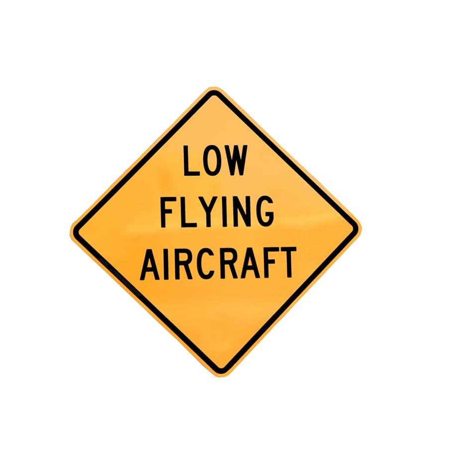 low, flying, aircraft sign, Low Flying Aircraft, Sign, Signage, low flying aircraft sign, aviation, airport, isolated background