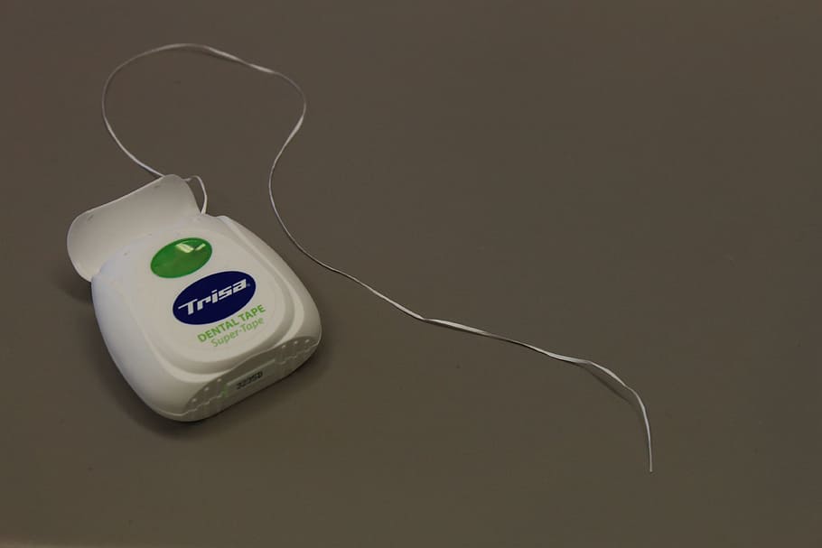 white electronic appliance, floss, oral, dental, hygiene, care, flossing, clean, tape, indoors