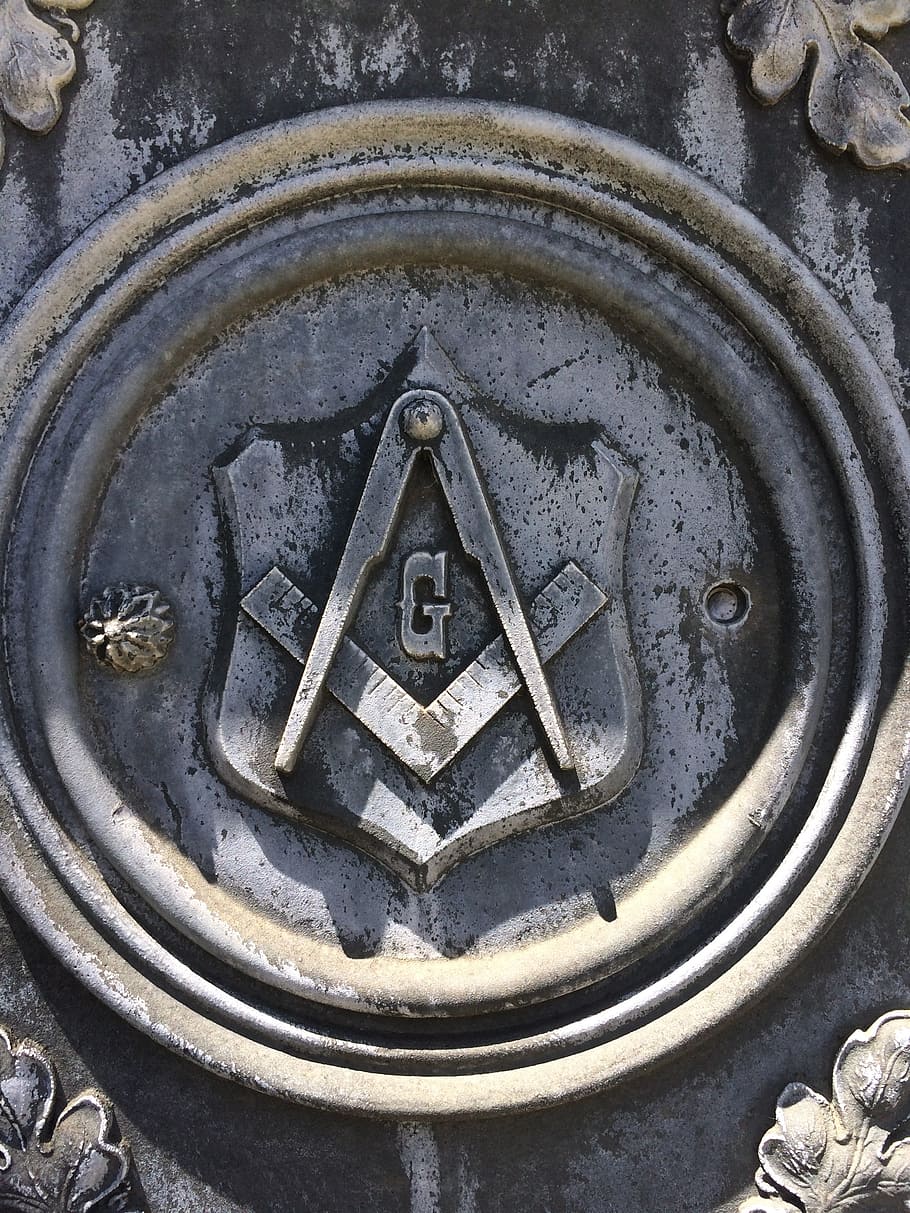 logotipo de alvenaria, maçônico, símbolo, padrão, textura, metal, close-up, ninguém, dia, forma