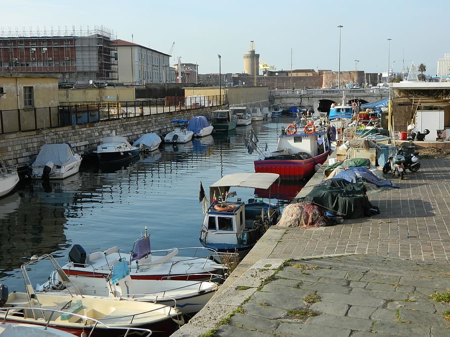 Livorno, Italia, barcos, toscano, embarcación náutica, agua, transporte, modo de transporte, exterior del edificio, estructura construida