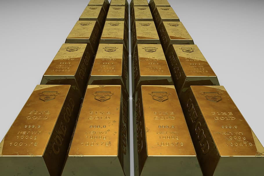 gold bar lot, gold bullion, bank, finance, savings, capital stock exchange, gold, wealth, prosperity, success
