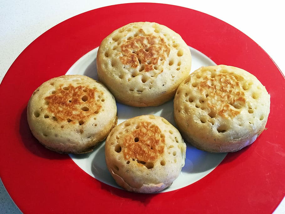 Crumpets, Food, Baking, Bread, Tea, english, yeast, sourdough, cooking, food and drink