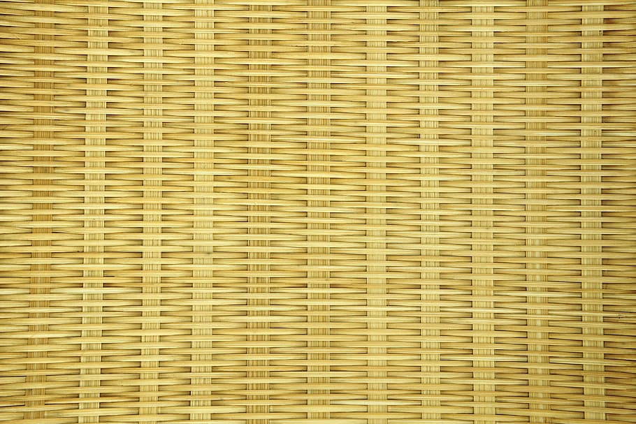 superficie marrón mimbre, bambú, artesanía, cesta, patrón, textura, naturaleza, fondo, mimbre, fondos