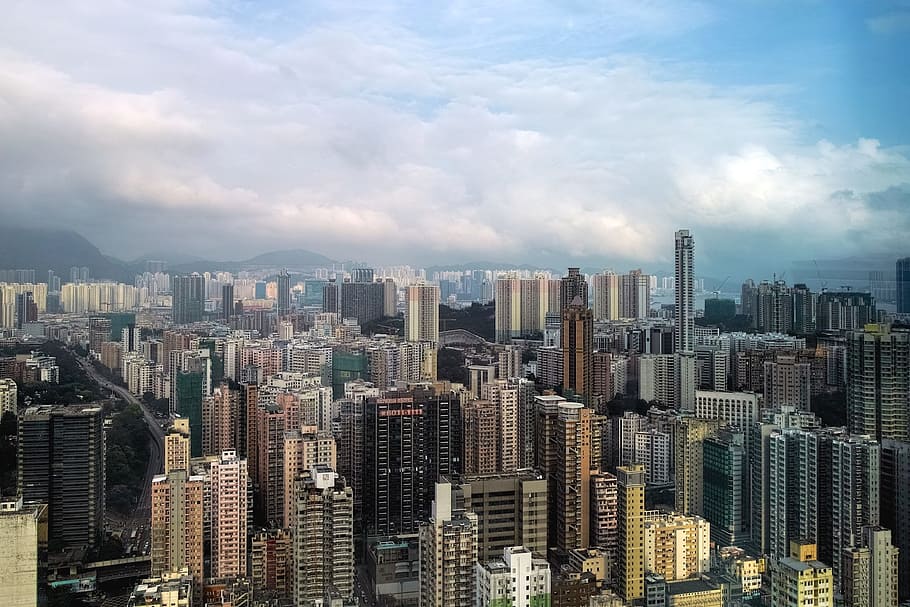 west kowloon, hongkong, building, city, kowloon, asia, urban, skyscraper, cityscape, building exterior